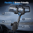 thumbnail image 4 of 360° Rotatable Rear View Mirror Phone Car Mount, 4 of 10