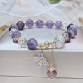 thumbnail image 2 of Primavera nueva pulsera de amatista versión coreana femenina temperamento pulsera de mariposa con microincrustaciones pulsera de novias de estudiante de moda en vivo pulsera de mariposa de amatista, 2 of 2