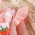 thumbnail image 5 of GYRATEDREAM Thanksgiving Baby Girl Outfit My First Christmas Infant Long Sleeve Romper Suspender Skirt Set 3Pcs for 0-18M Pink, 5 of 9