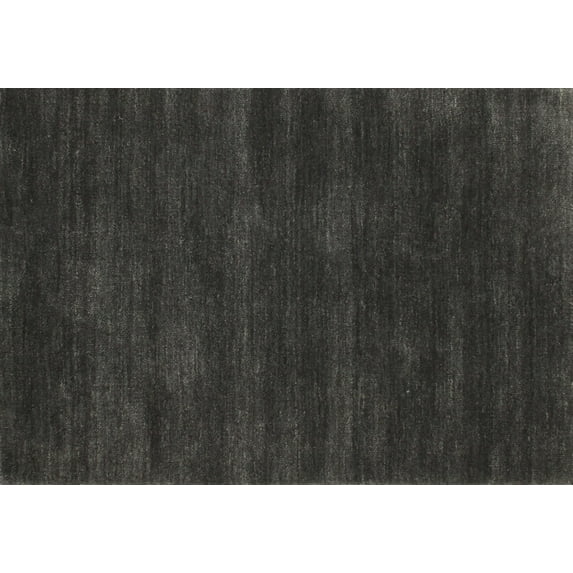 Ahgly Company Machine Washable Indoor Rectangle Contemporary Charcoal Black Area Rugs, 3' x 5'
