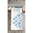 thumbnail image 3 of Ambesonne Saying Quilted Bedspread Set 2 Pcs, Think Differently Words, Twin Size, Orange Blue, 3 of 3