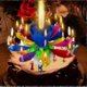 thumbnail image 4 of 3 Pack Musical Birthday Candle Multicolor Musical Candle Lotus Rotation Colorful Music Birthday Candle-good, 4 of 5