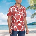 thumbnail image 5 of Easygdp Hearts Men's Hawaiian Shirts Print Lapel Short Sleeve for Beach, vacation, party, casual occasions - Small, 5 of 9