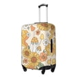 thumbnail image 2 of Haiem Groovy Hippie Flower Mushrooms Luggage Cover Printed Suitcase Covers for Luggage Elastic Washable Suitcase Protector Fits 18-32 Inch Luggage-Small, 2 of 9