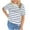Blue, variant on Posijego Women's Striped Short Sleeve T Shirts Crew Neck Graphic Tee for Women Casual Basic Shirts Summer