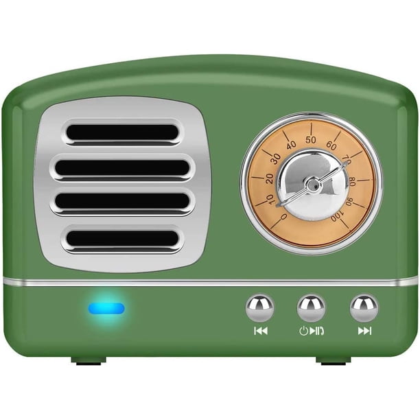 Altavoces Bluetooth Retro Inalámbricos, Altavoces Vintage Portátiles para Exteriores, Mini Altavoces Recargables con Sonido Potente, Soporte USB/Tarjeta TF/AUX Android iOS Cumpleaños