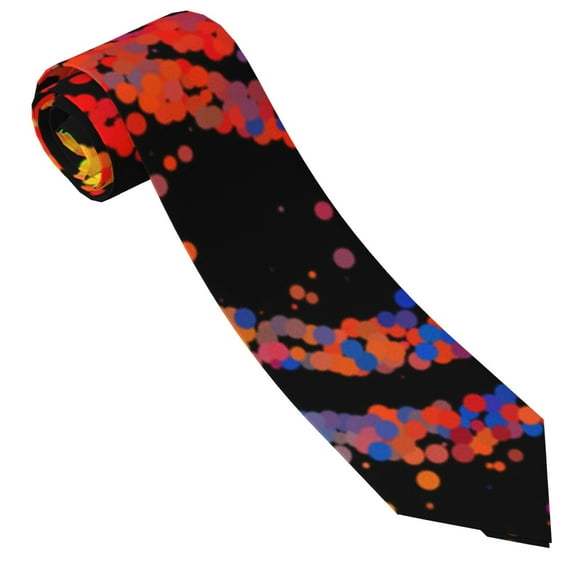 Salouo A Bright Abstract Pattern Men's Silk Ties 4.7"Necktie for Men Formal Ties Business Necktie Men's Wedding Fashion Accessory
