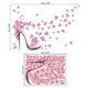 thumbnail image 5 of Advancent Adhesivo de pared Rosa mariposas tacones papel tapiz liso extraíble dibujos animados de doble cara accesorio plano extraíble para el hogar Decoración del hogar Advancent HA075208-00, 5 of 6
