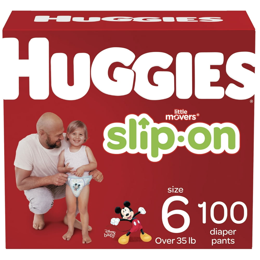 Huggies Little Movers SlipOn Diaper Pants, Size 6, 100 Ct Walmart