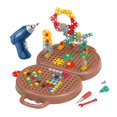 thumbnail image 2 of Caja de herramientas de juego, rompecabezas de mosaico, juguete con taladro, juguetes de ingeniería de simulación, juego de herramientas de tornillos, Oso, 2 of 10