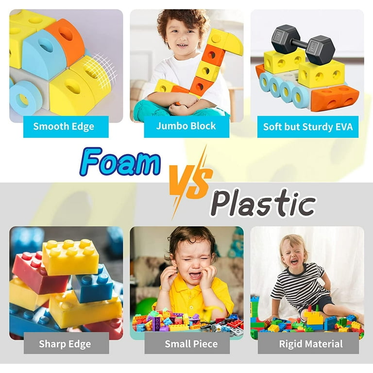 Extra Large Foam Building Block Set Soft but Firm Safe to Kids