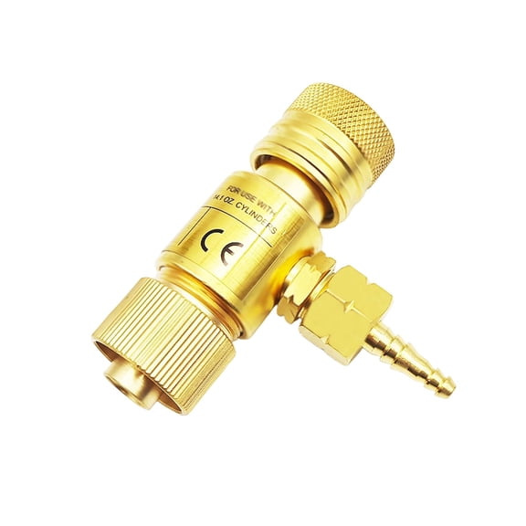 Oxygen Welded Gas Regulator MAPP Transfer 7/16" Flat Tank Set Full Copper Explosion-Proof Pressure Regulator Gas Valve