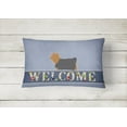 thumbnail image 2 of Carolines Treasures BB5538PW1216 Yorkshire Terrier Yorkie Welcome Canvas Fabric Decorative Pillow, 2 of 3