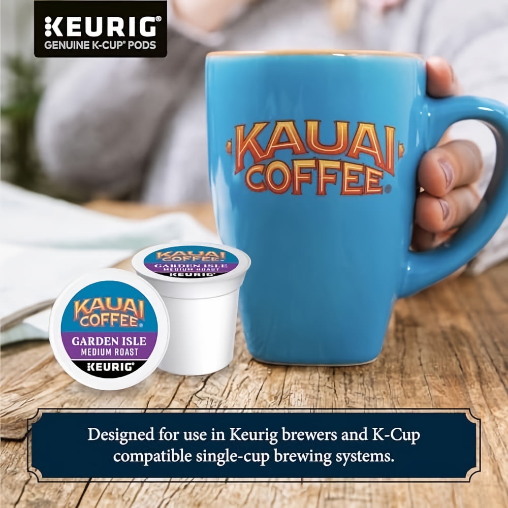 Kauai Coffee Keurig K-Cup Pods - Garden Isle Medium Roast (Pack of 3)