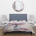 thumbnail image 3 of Designart "Lilacs Lavender Charm II" Floral Bedding Covert Set - Lilacs Purple Traditional Bed Set With 1 Sham, 3 of 6
