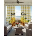 thumbnail image 4 of Sunshine Watercolor Blackout Curtains 84 Inch Length Sunflowers Bees Yellow Plaid Farmhouse Thermal Insulated Window Curtain Window Drapes 2 Panels for Bedroom Living Room 42"Wx84"L, 4 of 9