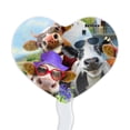 thumbnail image 2 of Udderly Cool Cow Farm Selfie Heart Love Cupcake Picks Toppers Decoration Set of 6, 2 of 4