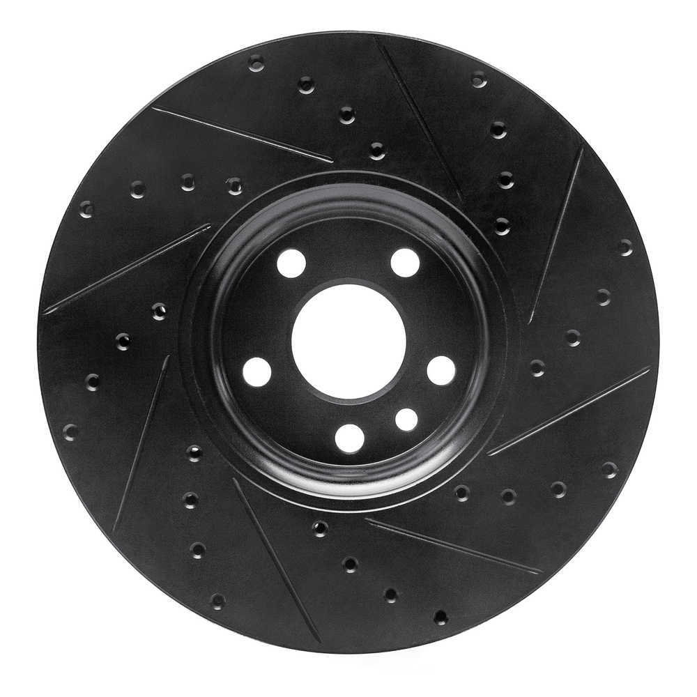 Dynamic Friction Company 633-27043L DFC Brake Rotor - Drilled And Slotted - Black