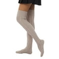 thumbnail image 4 of ITFABS Female Knitted Stocking, Solid Color Long Tube Socks Knee-High Socks, 4 of 9