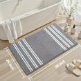 thumbnail image 2 of Bathroom Rugs 24x36 Extra Soft Absorbent Bath Mat Chenille Non Slip Shower Mat Rubber Backing Machine Washable Bath Mats for Bathroom Shaggy Grey Bath Rugs for Tub, Hallway, 2 of 7
