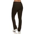 thumbnail image 4 of SR Women's Cotton High Waist Straight Leg Active Yoga Workout Pants (Size: XS-5X), Small, Brown, 4 of 5