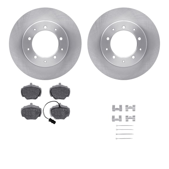 Dynamic Friction Company Rear Brake Rotors with 5000 Advanced Brake Pads includes Hardware 6512-11048