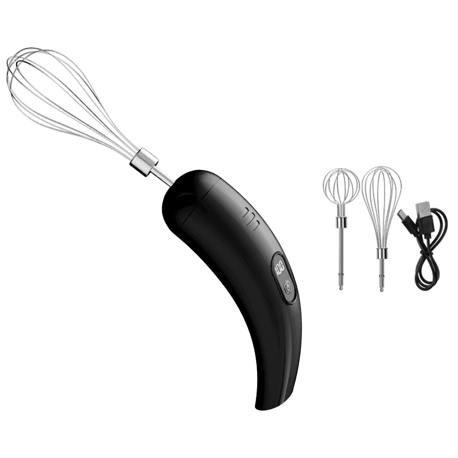 Yannianjz under $5 4Pcs Hand Mixer, Wireless Handheld Electric Whisk,Portable Rechargeable Mixer 5 Speeds,Home Baking Egg Beater,Cake Cream Mixer,Mini Kitchen Mixing Tool