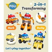 Robocar POLI Toys, BUCKY Transforming Robot Toys, 4 Action Figure Vehicles for Ages 3 and up