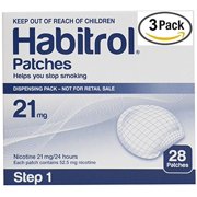 3 pack Habitrol Nicotine Patches 84 patches Step 1 -21mg