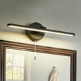 thumbnail image 4 of LED Bathroom Vanity Light, 3 Color Temperature Over Mirror Lighting Fixture Modern Indoor Chrome Wall Sconce, Stylish Wall Mounted Bathroom Vanity Light with Pull Chain Switch, 4 of 7