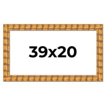 39x20 Frame Beige Real Wood Picture Frame Width 3 inches | Interior Frame Depth 0.5 inches |