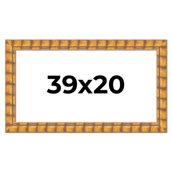39x20 Frame Beige Real Wood Picture Frame Width 3 inches | Interior Frame Depth 0.5 inches |