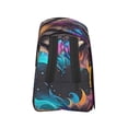 thumbnail image 3 of Hirioo Colorful Wolf Head for Large Grid Mesh Pencil Case with Zipper Stationery Organizer Case, 3 of 7