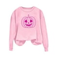 thumbnail image 5 of Halloween Shirts for Women Adult Long Sleeve Cute Pumpkin Print Sweatshirt Oversized Crewneck Vintage Pullover Tops Spooky Season Family Party T-Shirt 2025 Fall Festival Funny OutfitsXdegoge, 5 of 5