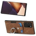 thumbnail image 2 of Mantto for Samsung Galaxy Note 20 Ultra Back Wallet Case,with Elastic Card Holder,Shockproof PU Leather 360° Rotation Ring Kickstand Support Magnetic Car Mount Phone Case for Women Men,Brown, 2 of 6