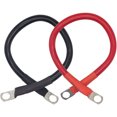 thumbnail image 1 of Cable de batería de alimentación 25 cuadrados 0,3 m calibre 4 AWG cable de batería rojo y negro, modelo: negro y rojo 30 cm Kuyhfg Sin marca, 1 of 5