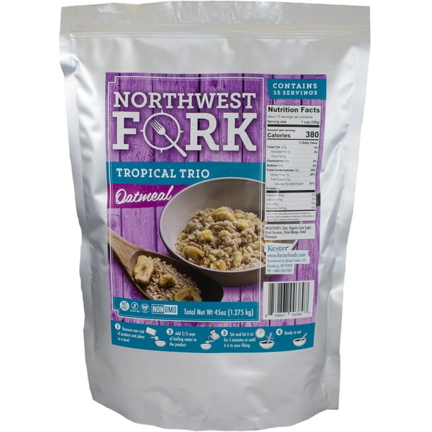 NorthWest Fork Tropical Trio Oatmeal (GlutenFree, NonGMO, Kosher