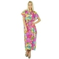 thumbnail image 2 of Bimba Women Long Cotton Kaftan Floral Night Wear Classic Caftan Dress, 2 of 6