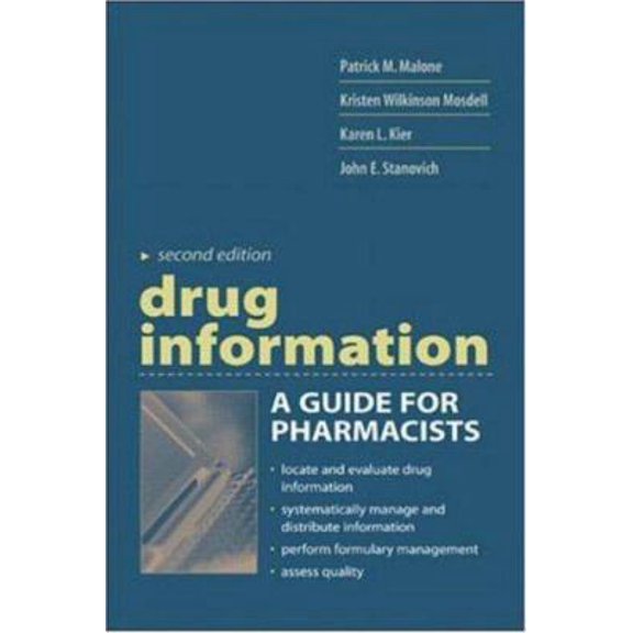 Pre-Owned Drug Information: A Guide for Pharmacists (Paperback) 0838515770 9780838515778