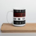 thumbnail image 6 of Brown Black African Pattern Ceramic Coffee Mug Tribal Boho Style Tea Cup 15 oz Reflektion Design, 6 of 8