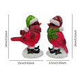 thumbnail image 2 of 2 estatuas de pájaro rojo con sombrero navideño, esculturas de caballo, decoración de resina, figuras de animales para dormitorio, TV, armario,, 2 of 9