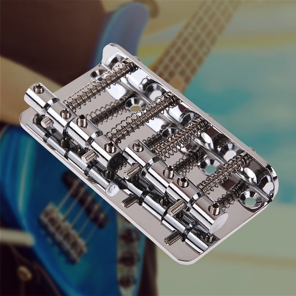 Bridge 4 Chrome Vintage Style para Fender Jazz Bass Guitar - Cuerda con Scr Likrtyny Para estrenar