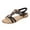 Black, variant on Agkizg Summer Women Sandals Low Heel Slide Sandals Casual Slippers Open Toe Beach Sandals Comfortable Shoes Black, Size 5.5