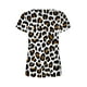 thumbnail image 4 of ICHUANYI Clearance Women Fashion Printed Casual V-Neck Short Sleeve Loose T-Shirt Blouse Tops(Khaki, S) ICHUANYI WER2023081116839, 4 of 5