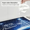 thumbnail image 5 of Dish Drying Mat for Kitchen Merry Christmas Blue Tree Counter Absorbent Dishes Drainer Microfiber Large 18x24 Inch, 5 of 6