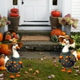 thumbnail image 6 of Wzzjkit Halloween Thanksgiving Holiday Gooses Decor with Pumpkin Yard Stake for Garden Party Christmas Tree Topper Outdoor Decorations Plug-in Display, 6 of 7