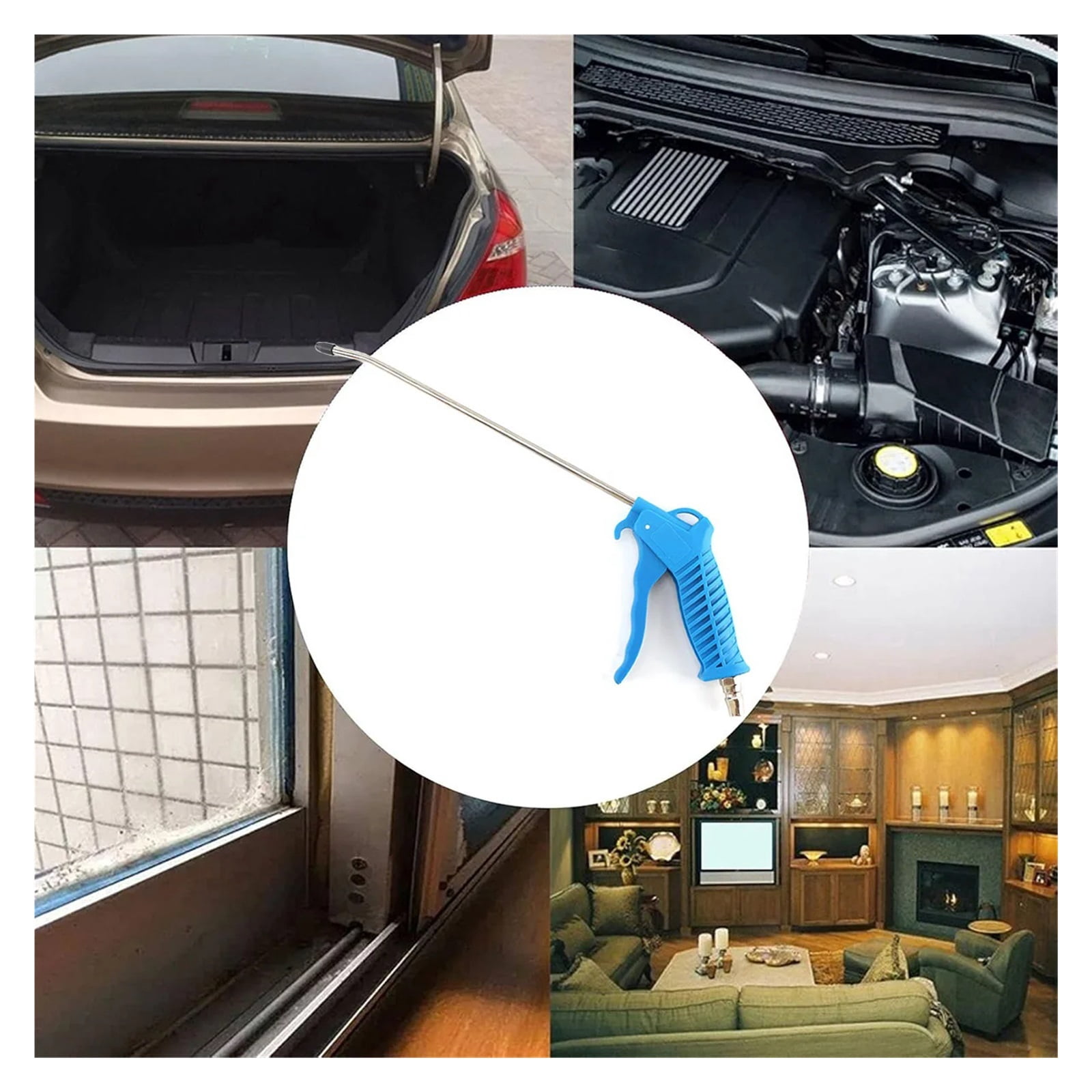 Air Blow Gun,High Flow Air Blower Gun For Compressor With Angled Bent Nozzle,Three Colors To Choose From,Long Style ,Flexible
