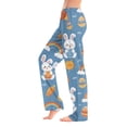 thumbnail image 3 of Hearthz Easter Womens Pajama Pants Bunny Egg Hunt Print Womens Pj Bottoms Drawstring Straight Leg Women's Lounge Pants, 3 of 6