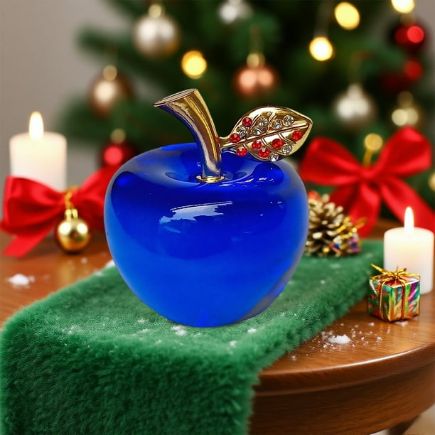 Christmas Crystal Apples Decoration Crystal Apples Christmas Eve Gift Apples Ornament Christmas Home Decor Collectible