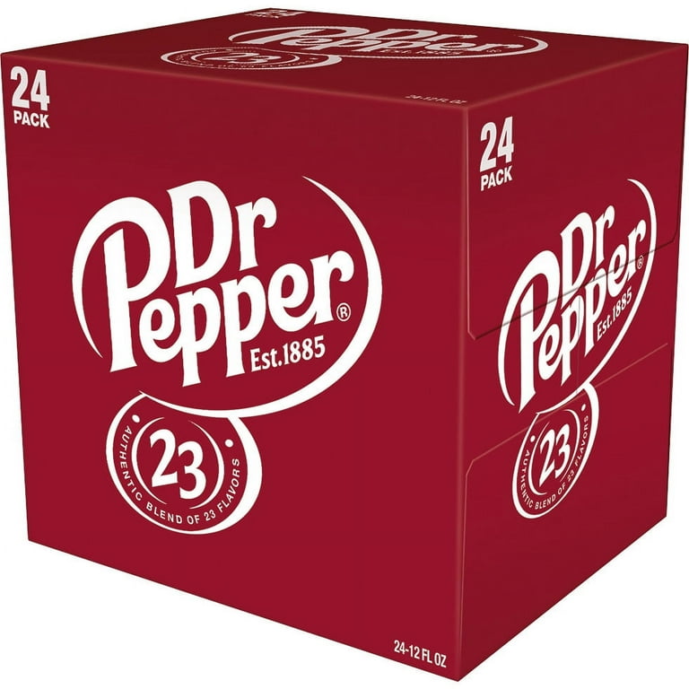 Dr Pepper Soda Pop, 12 fl oz, 24 Pack Cans